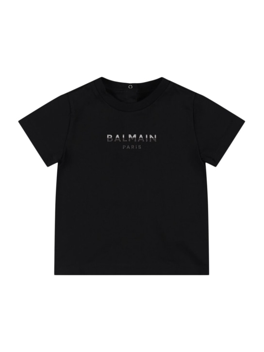 Balmain: コットンTシャツ - kids-girls_0 | Luisa Via Roma