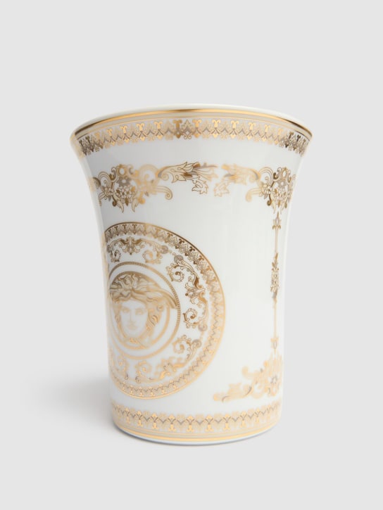 Versace: Vaso Medusa Gold - Bianco - ecraft_1 | Luisa Via Roma