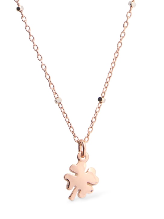 DoDo: 9k Mini Four-leaf clover collar necklace - Rose Gold - women_0 | Luisa Via Roma