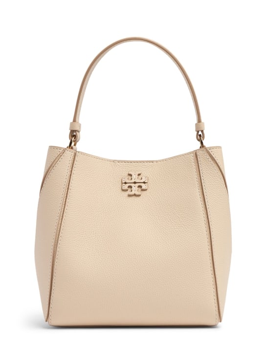 Tory Burch: Small McGraw leather bucket bag - women_0 | Luisa Via Roma
