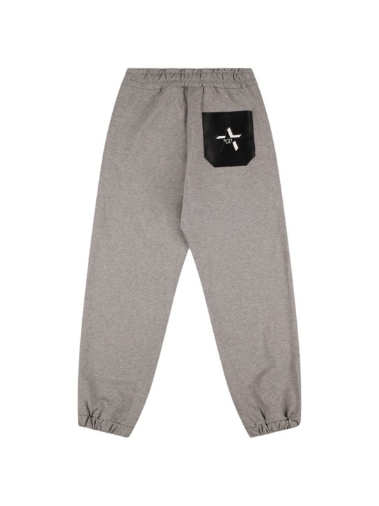 N°21: Cotton sweatpants - Grey - kids-boys_1 | Luisa Via Roma