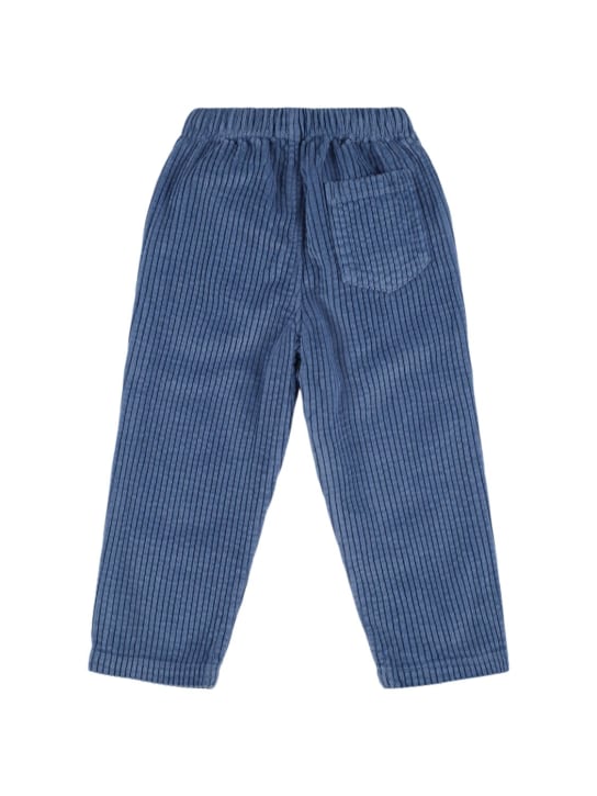 The New Society: Cotton corduroy pants - Blue - kids-girls_1 | Luisa Via Roma