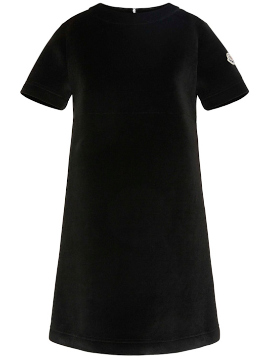 Moncler: Vestito midi in misto viscosa e neoprene - women_0 | Luisa Via Roma
