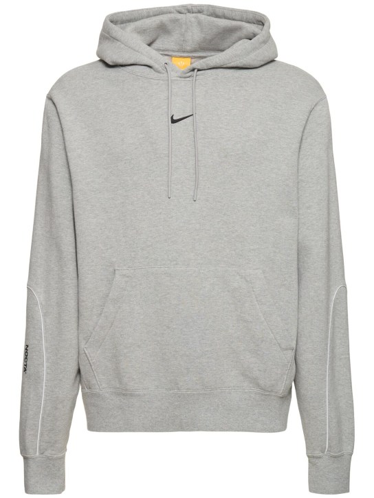 Nike: Felpa Nocta Cardinal con cappuccio - Grigio Melange - men_0 | Luisa Via Roma