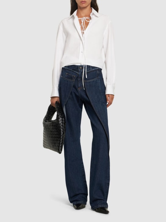 BETTTER: Dekonstruierte, gerade geschnittene Jeans „Wrap“ - Dunkelblau - women_1 | Luisa Via Roma