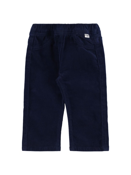 Il Gufo: Stretch cotton corduroy pants - Blue - kids-girls_0 | Luisa Via Roma