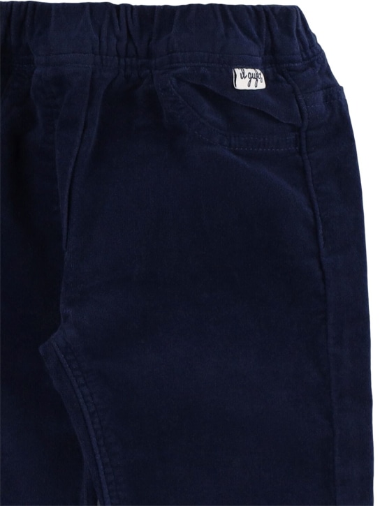 Il Gufo: Stretch cotton corduroy pants - Blue - kids-girls_1 | Luisa Via Roma