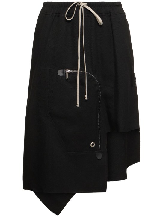 Rick Owens: Dracca asymmetrical wool skirt - women_0 | Luisa Via Roma