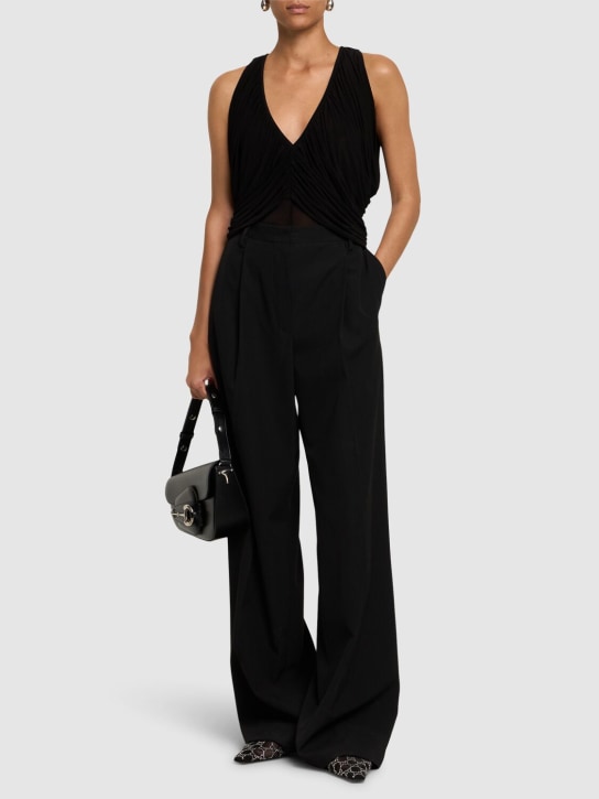 Magda Butrym: Draped jersey bodysuit - Black - women_1 | Luisa Via Roma