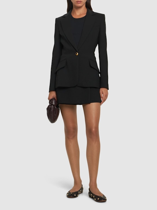Stretch crepe single breast jacket - Thumbnail 2