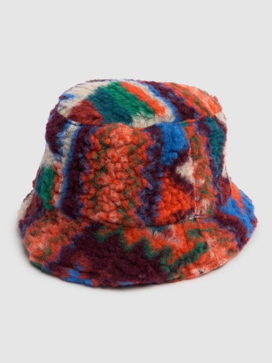 The New Society: Printed cotton blend teddy bucket hat - Multicolor - kids-boys_1 | Luisa Via Roma