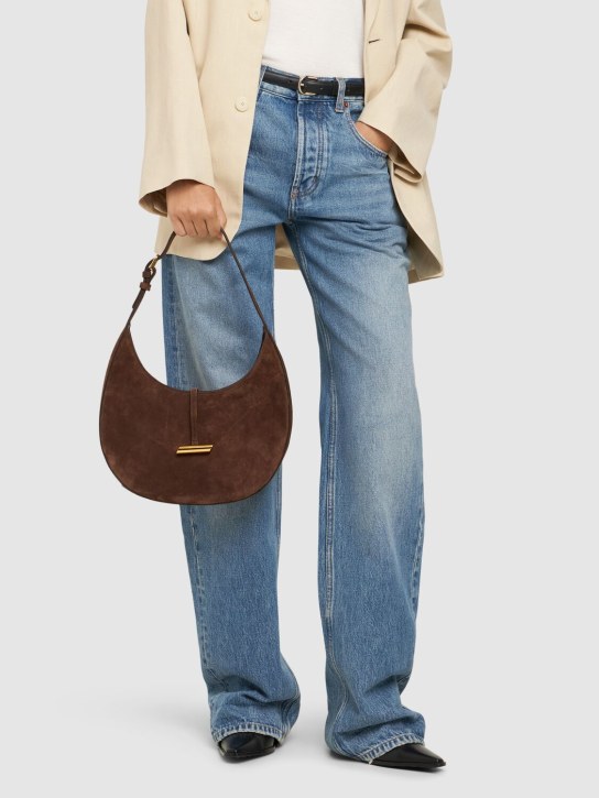 Liffner: Moon suede shoulder bag - women_1 | Luisa Via Roma
