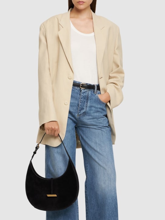 Liffner: Moon suede shoulder bag - women_1 | Luisa Via Roma
