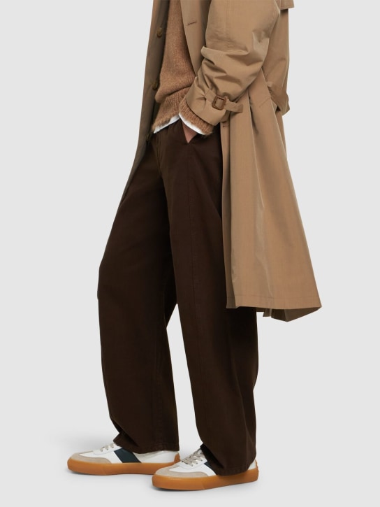 Tod's: Suede & leather low top sneakers - men_1 | Luisa Via Roma