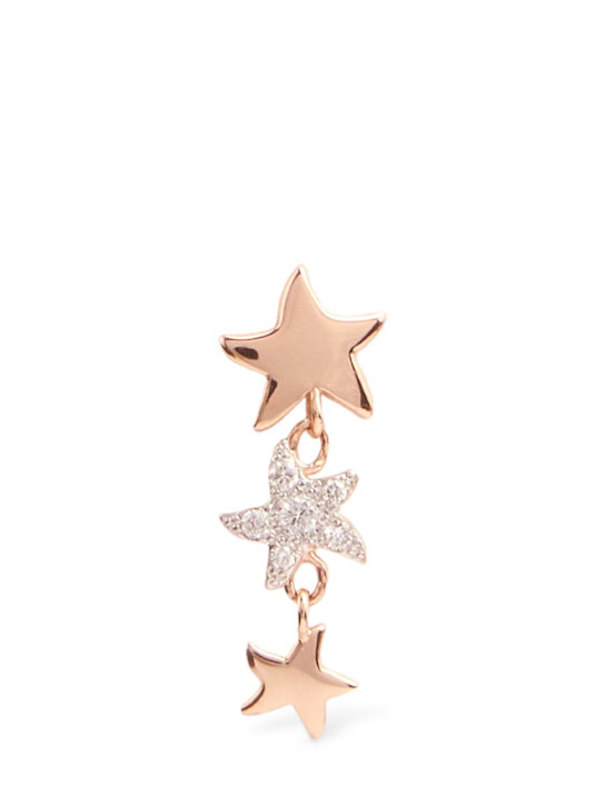 DoDo: 9kt & Diamond Star mono earring - R.Gold/Crystal - women_0 | Luisa Via Roma
