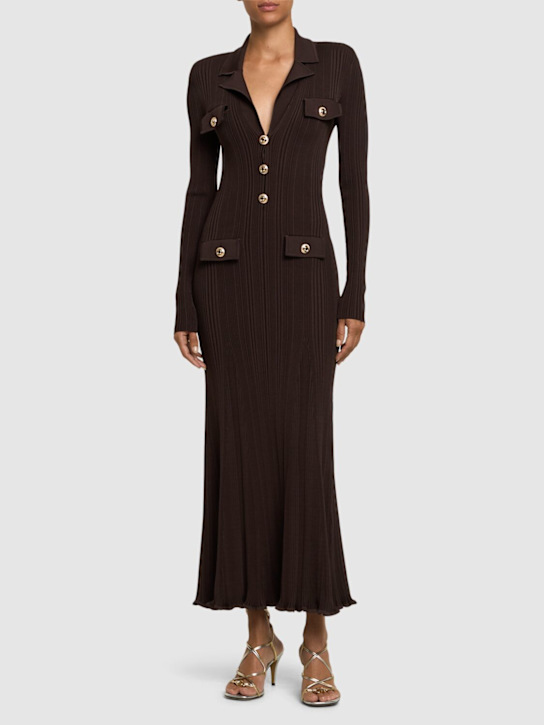 Self-portrait: Knit midi dress - women_1 | Luisa Via Roma