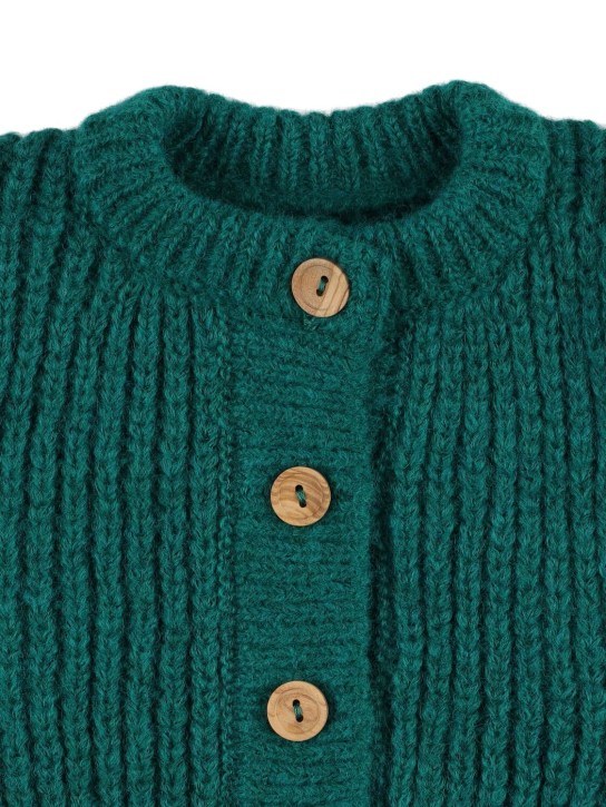 The New Society: Acrylic blend knit cardigan - Green - kids-boys_1 | Luisa Via Roma