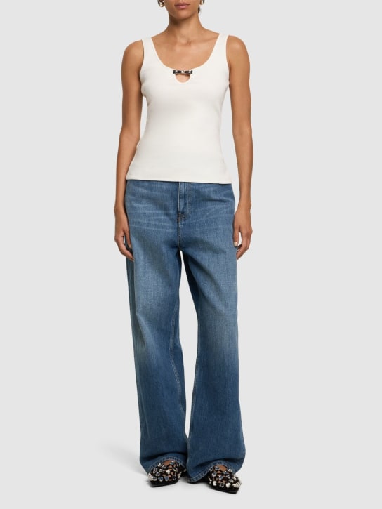 Rib knit tank top - Thumbnail 2