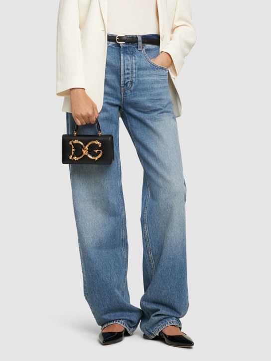 Dolce&Gabbana: Mini DG Girls leather top handle bag - women_1 | Luisa Via Roma