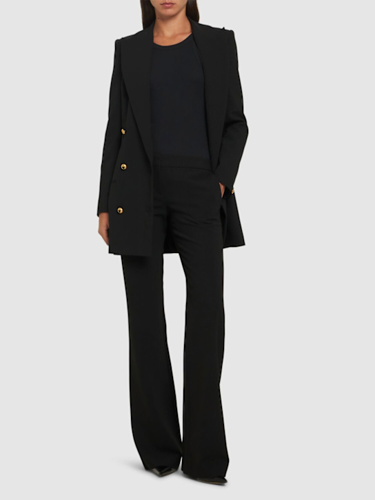 Stretch crepe flared pants - Thumbnail 2