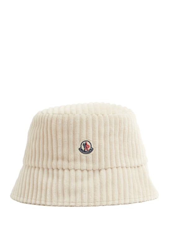 Moncler: Corduroy bucket hat - women_0 | Luisa Via Roma