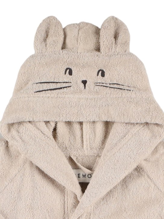 Liewood: Organic cotton hooded bathrobe - Beige - kids-boys_1 | Luisa Via Roma