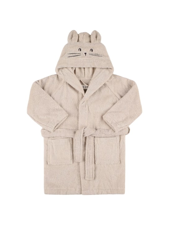 Liewood: Organic cotton hooded bathrobe - Beige - kids-girls_0 | Luisa Via Roma