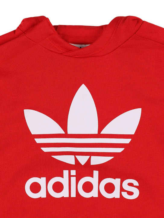 adidas Originals: Cotton blend hoodie & sweatpants - Red - kids-boys_1 | Luisa Via Roma