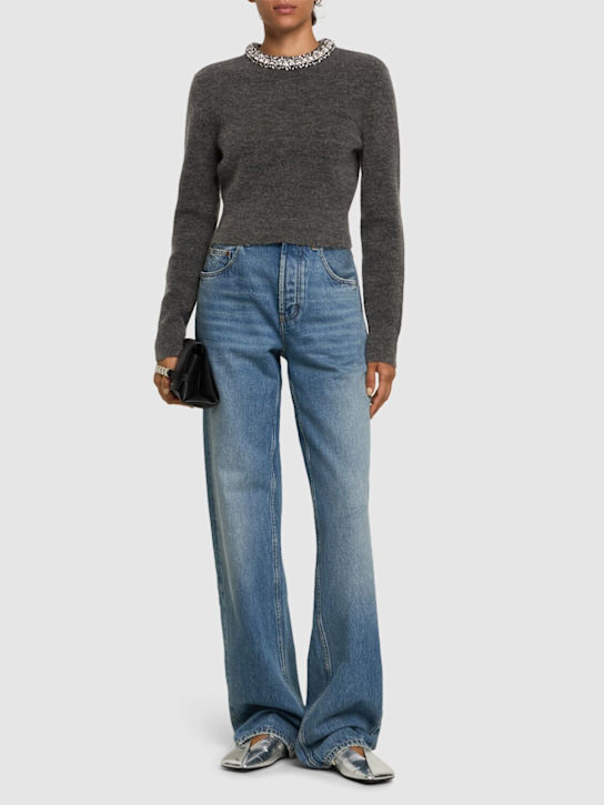 Self-portrait: Embellished knit top - women_1 | Luisa Via Roma