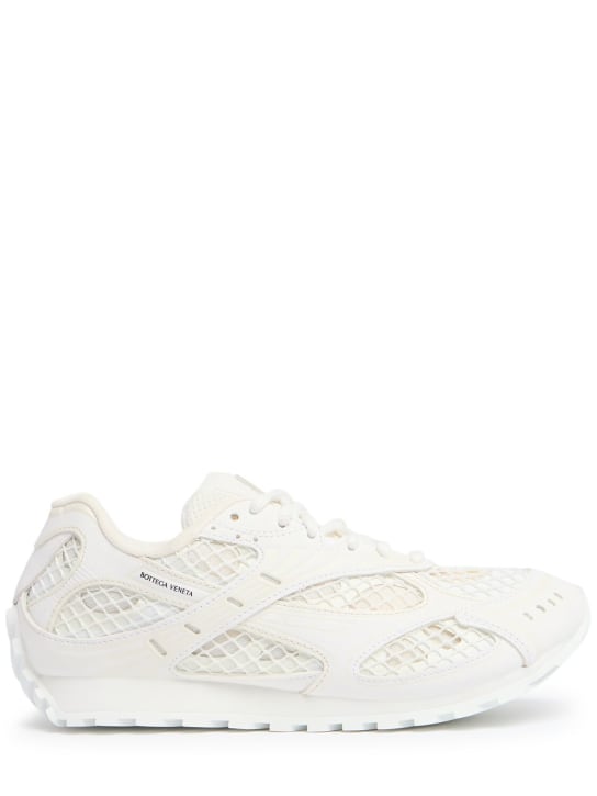 Bottega Veneta: Sneakers en résille Orbit 40 mm - Blanc - women_0 | Luisa Via Roma