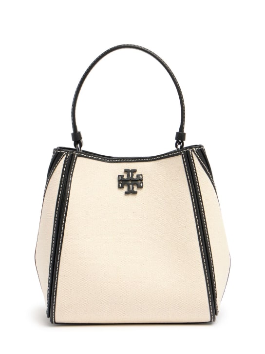 Tory Burch: Small McGraw canvas bucket bag - women_0 | Luisa Via Roma