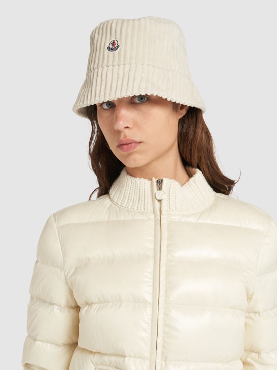 Moncler: Corduroy bucket hat - women_1 | Luisa Via Roma