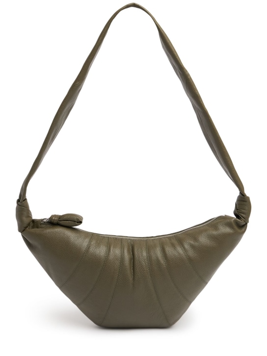 Lemaire: Sac moyen en cuir grainé Croissant - women_0 | Luisa Via Roma