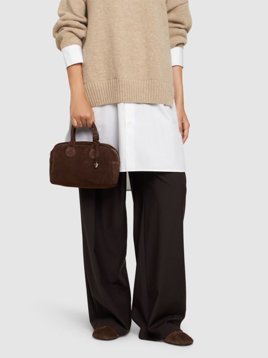 MARGESHERWOOD: Bowling soft suede top handle bag - women_1 | Luisa Via Roma