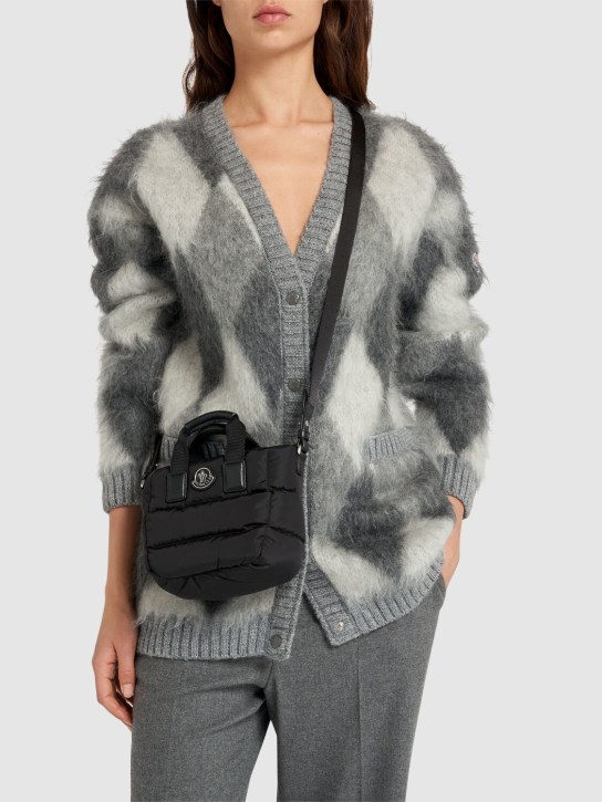 Moncler: Micro Caradoc quilted nylon tote bag - women_1 | Luisa Via Roma