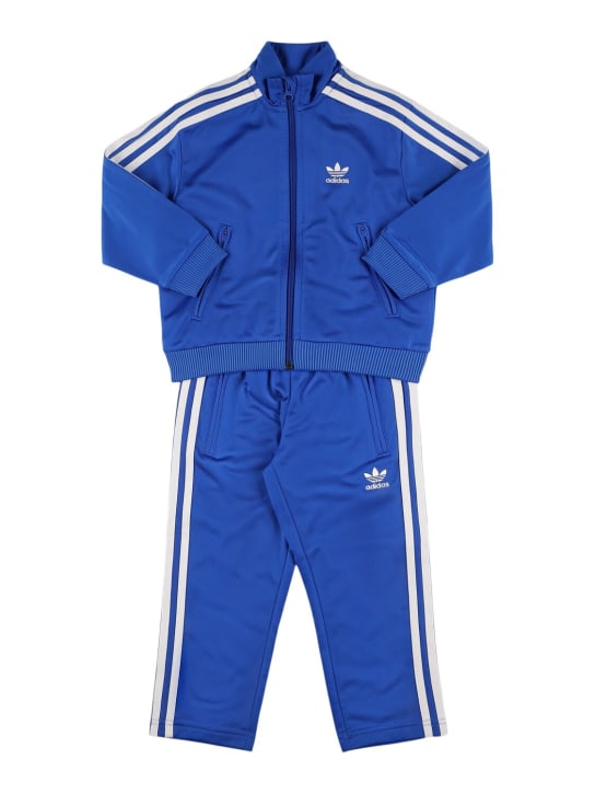 adidas Originals: Recycled poly track jacket & pants - Blue - kids-girls_0 | Luisa Via Roma