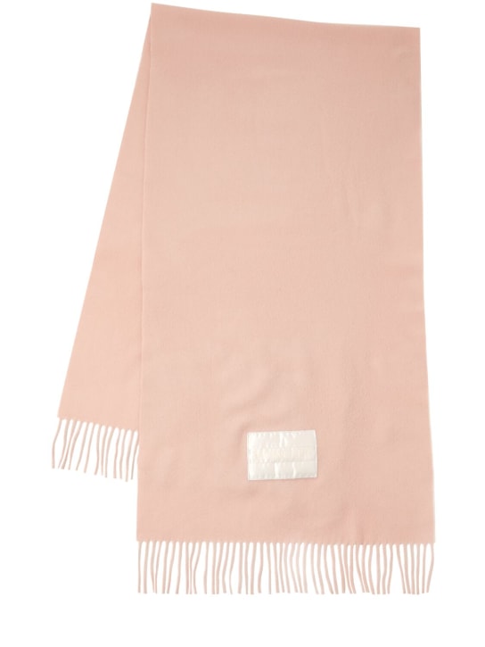 Moncler: Wool scarf - Pink - women_0 | Luisa Via Roma