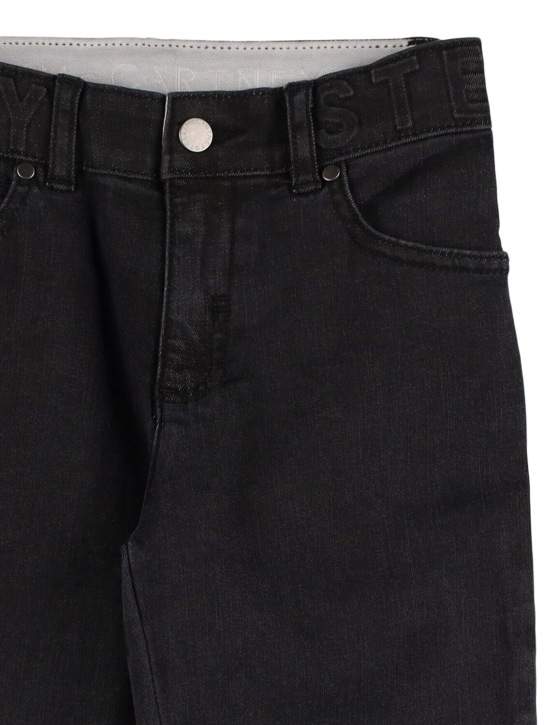 Stella McCartney Kids: Pantalones de denim de algodón stretch - Negro - kids-boys_1 | Luisa Via Roma