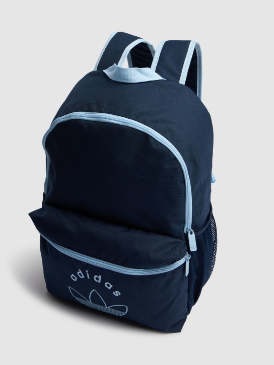 adidas Originals: Logo print recycled poly backpack - Dark Blue - kids-girls_1 | Luisa Via Roma