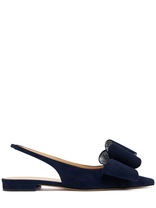 Mach & Mach: Scarpe basse slingback Le Cadeau in camoscio 15mm - Navy - women_0 | Luisa Via Roma