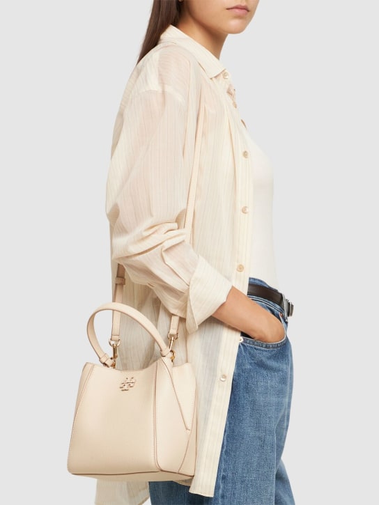 Tory Burch: Small McGraw leather bucket bag - women_1 | Luisa Via Roma
