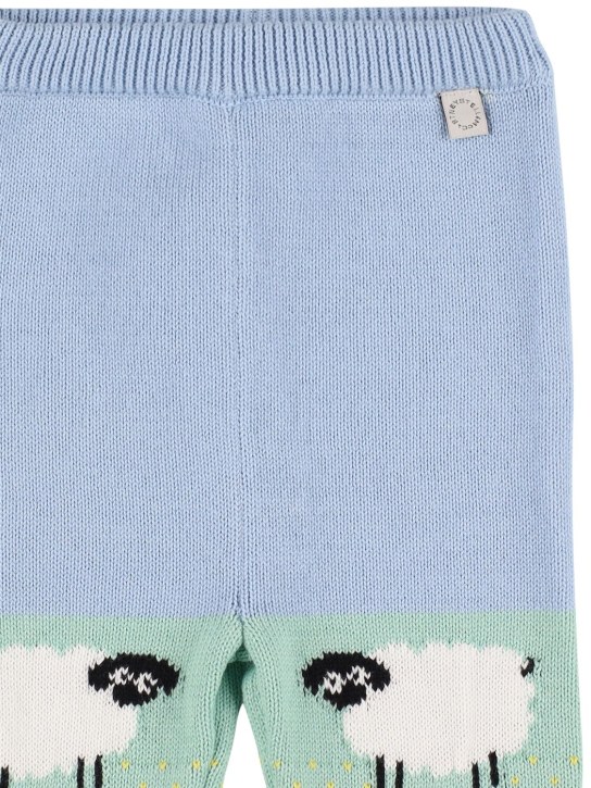 Stella McCartney Kids: Cotton intarsia knit pants - Multicolor - kids-girls_1 | Luisa Via Roma