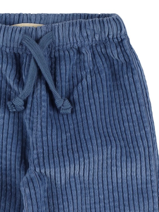 The New Society: Cotton corduroy pants - Blue - kids-boys_1 | Luisa Via Roma