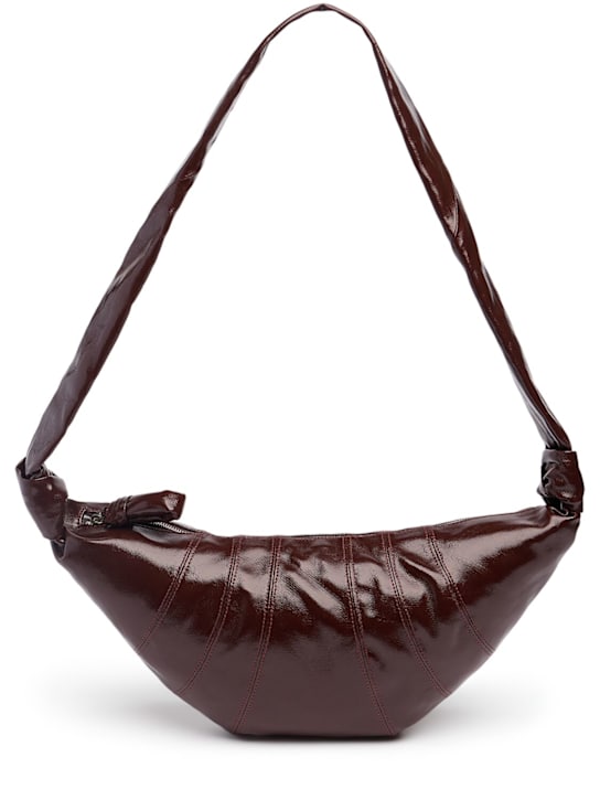 Lemaire: Medium Croissant coated cotton bag - women_0 | Luisa Via Roma