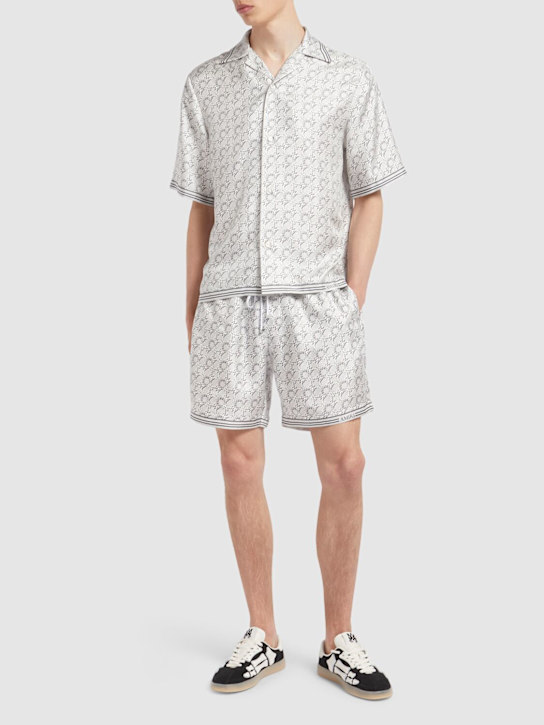 Amiri: MA Quad silk shorts - Asphalt - men_1 | Luisa Via Roma