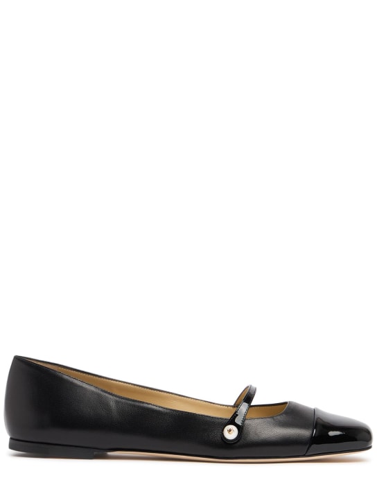 Jimmy Choo: 10mm Elisa leather flats - women_0 | Luisa Via Roma