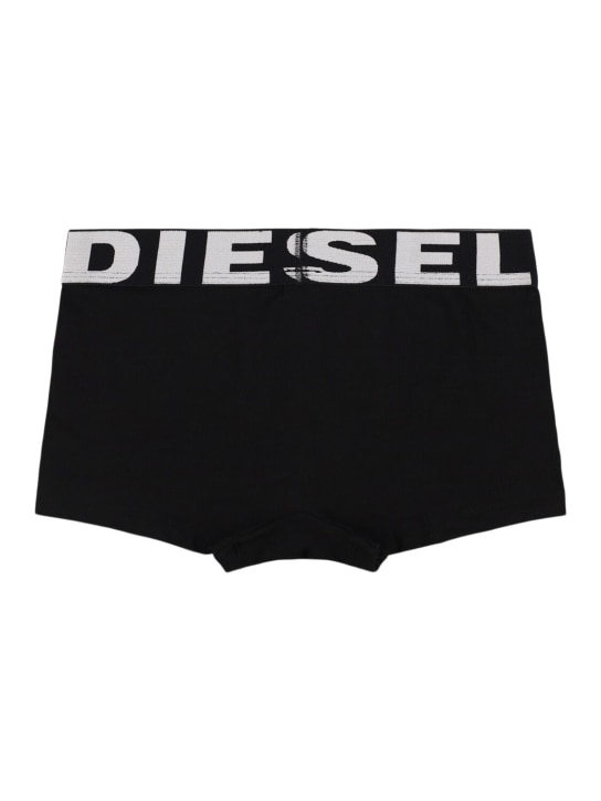 Diesel Kids: Pack of 3 cotton jersey boxer briefs - Multicolor - kids-boys_1 | Luisa Via Roma