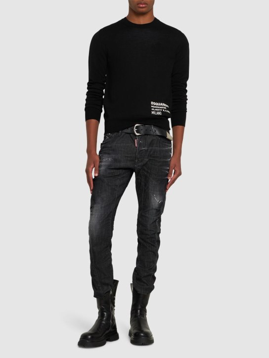 Dsquared2: Ceresio 9 wool crewneck sweater - men_1 | Luisa Via Roma