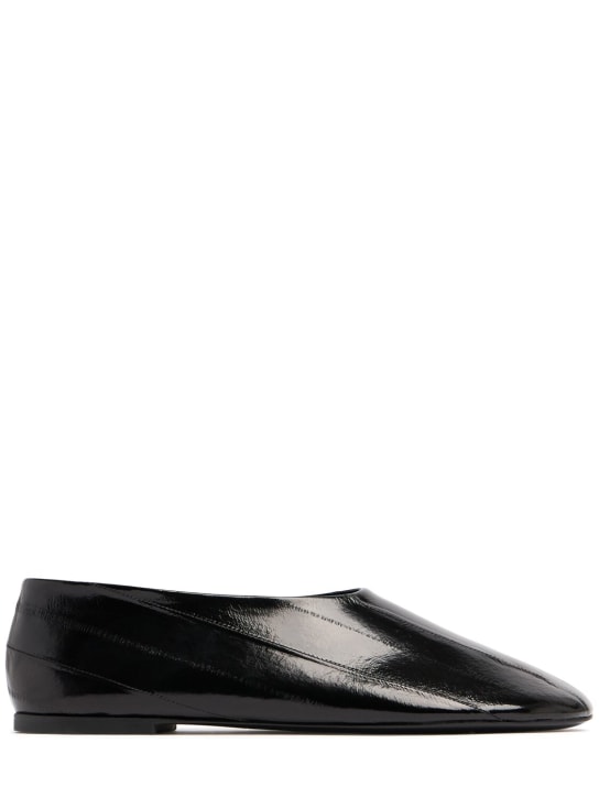 Proenza Schouler: 10mm Glove shiny leather slippers - Black - women_0 | Luisa Via Roma