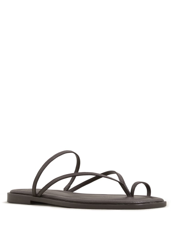 A.EMERY: 10mm Turner leather sandals - Grey - women_1 | Luisa Via Roma